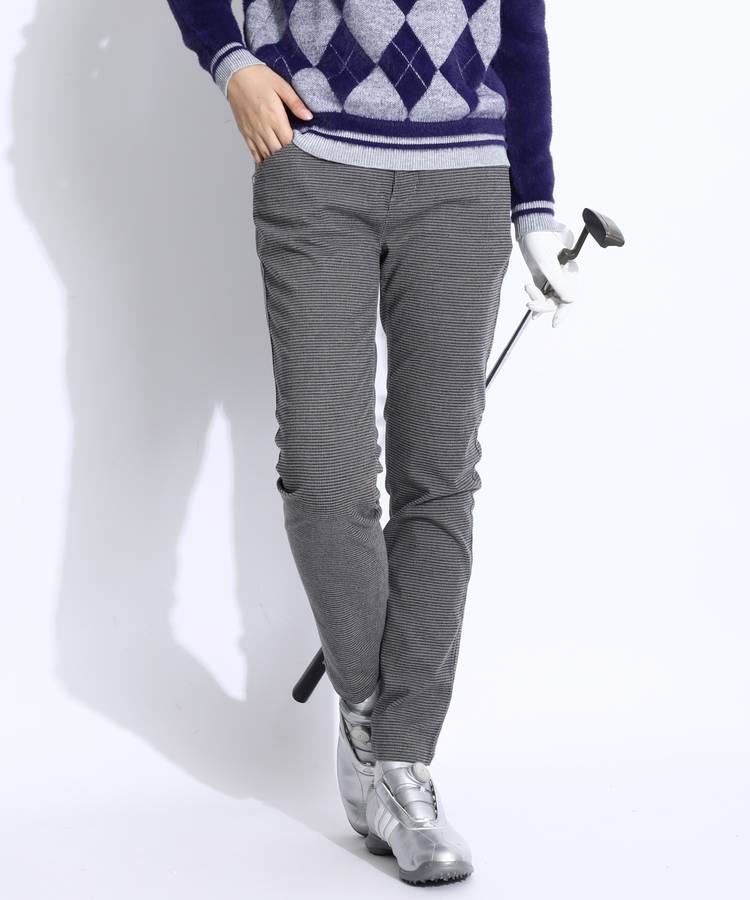 TL 【静電気防止】千鳥格子ツイード調テーパードパンツ