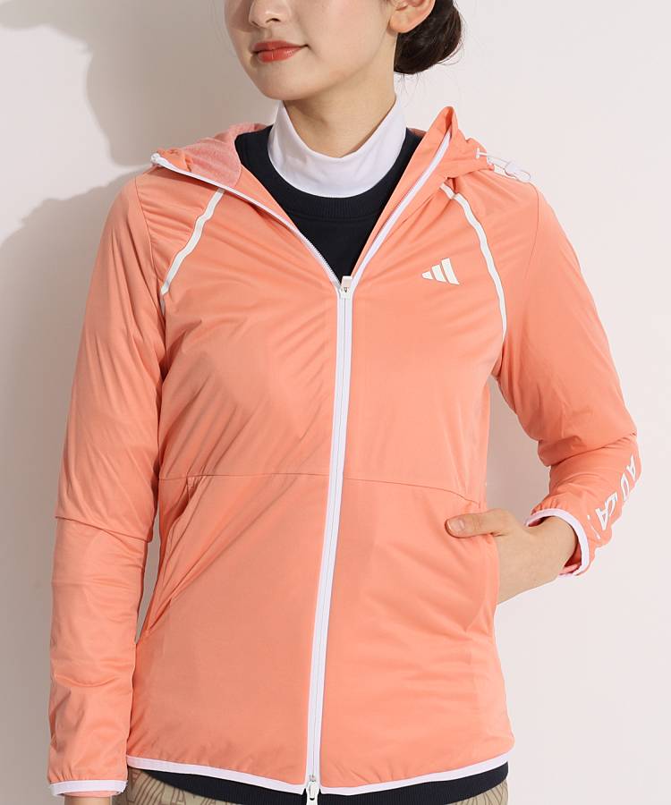 AG 【防風撥水】スリーブロゴフーディブルゾン