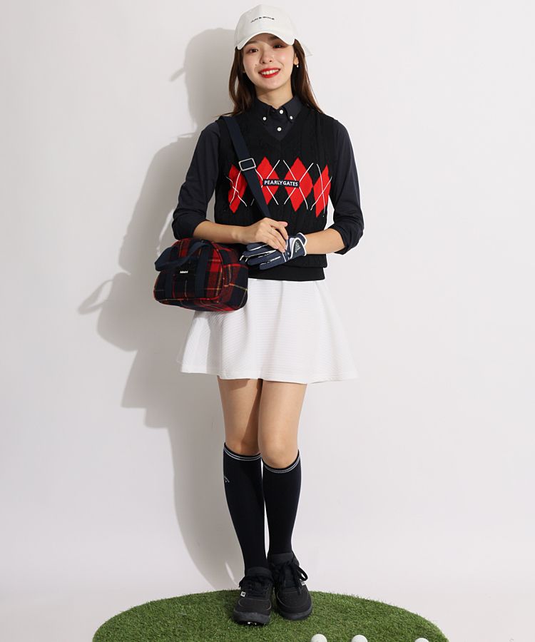 228 パーリーゲイツ ベスト TWICE ゴルフウェア レディース 赤 1 M 228 パーリーゲイツ ベスト TWICE ゴルフウェア レディース 赤 1