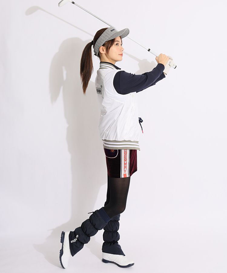パーリーゲイツ PG ロゴピンストライプダンボールサンバイザー