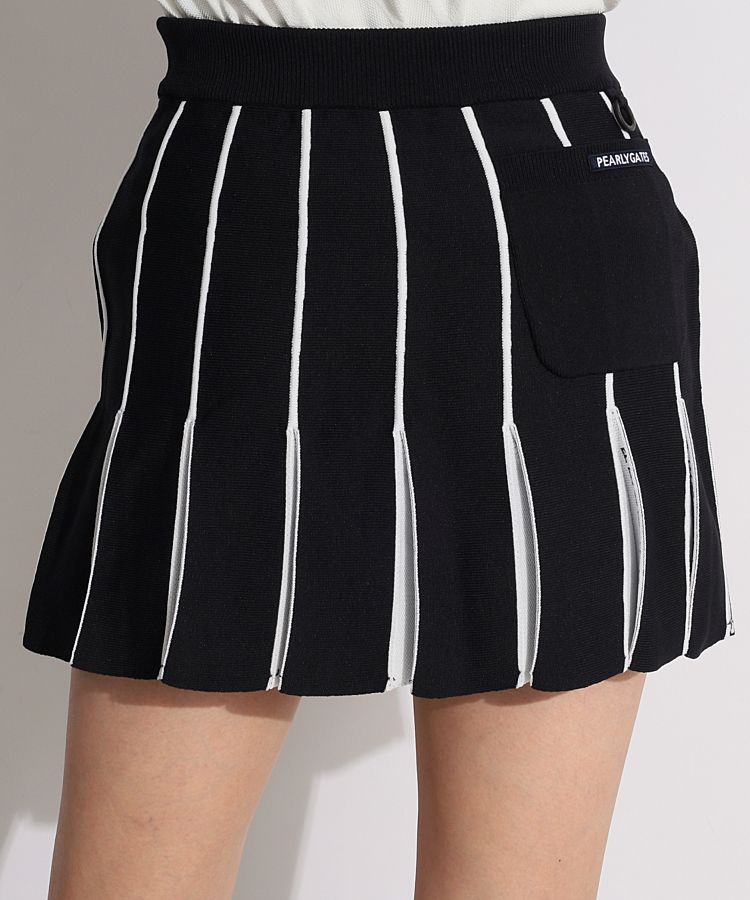 パーリーゲイツ PG ピンストライププリーツニットスカート