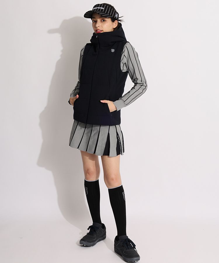 パーリーゲイツ PG ピンストライププリーツニットスカート
