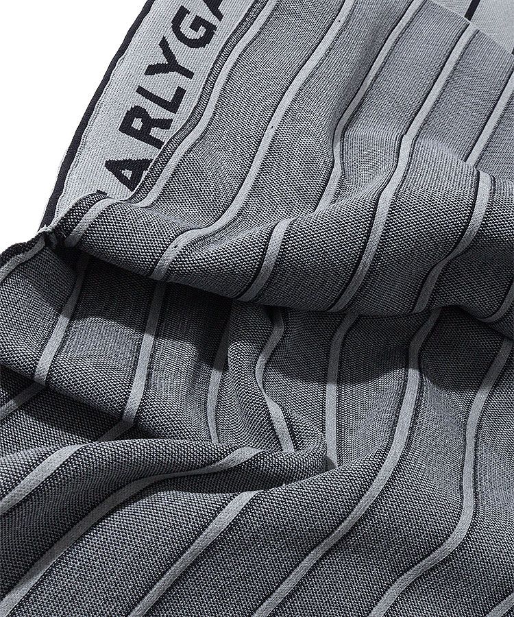 パーリーゲイツ PG ピンストライプサイドロゴモックネックワンピース