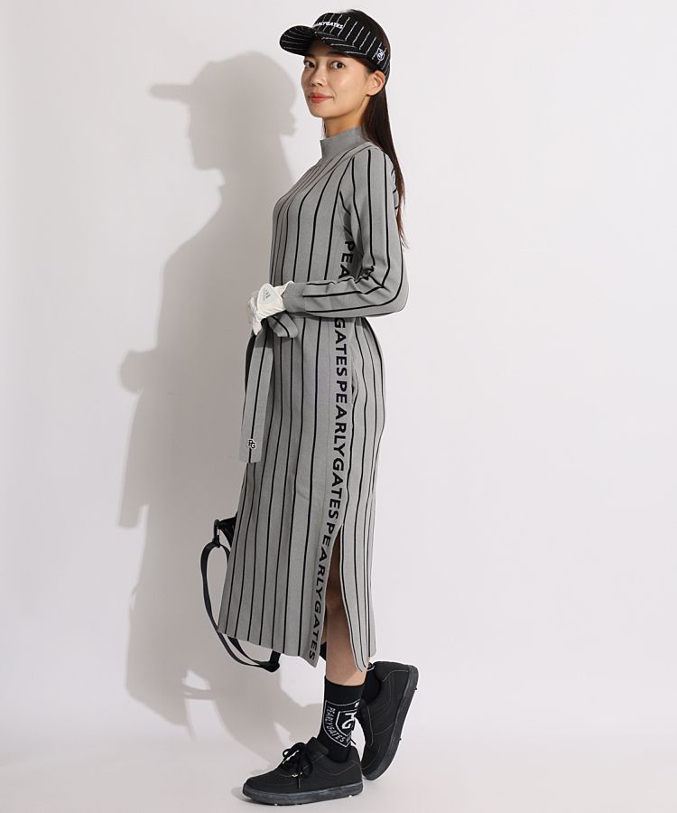 PEARLY GATES モックネックニットワンピース PEARLY GATES - 【パーリーゲイツ】未使用✨2023バックロゴ