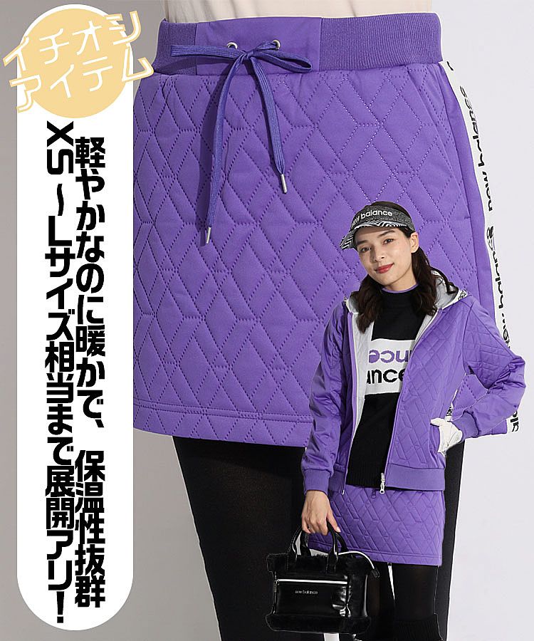 新品未使用★ 【防風保温】ニューバランス　サイドロゴテープキルティングスカート 51c825105075564875a7927b26aec8