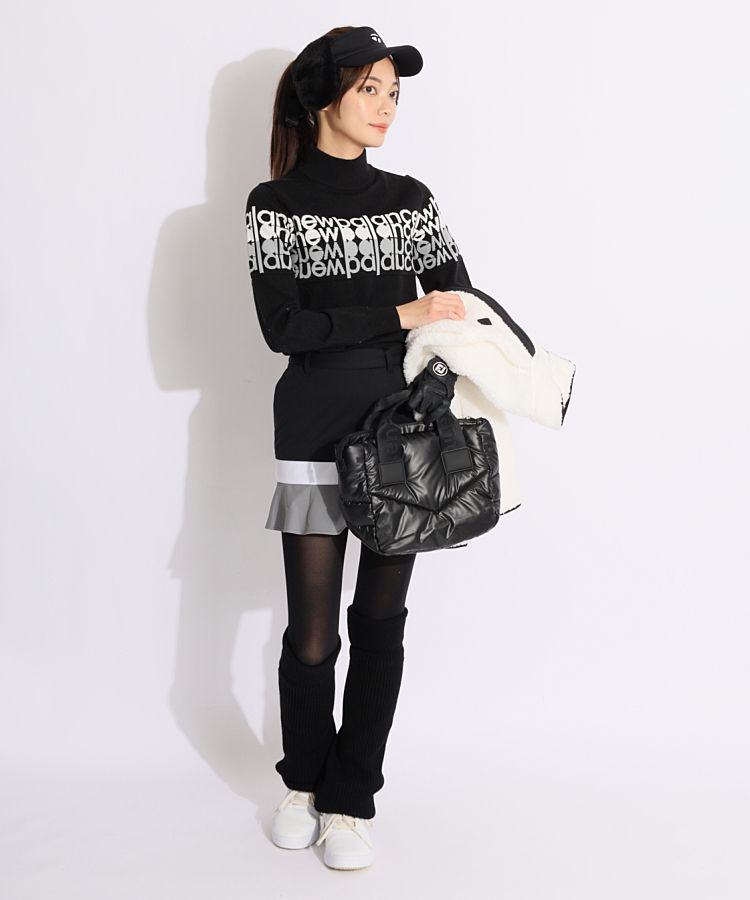 ニューバランスゴルフ NB 【耐風保温】配色ライン裾フリル中綿スカート