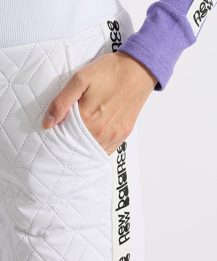 ニューバランス ゴルフパンツ キルティングパンツ レディース ホワイト Mサイズ New Balance ニューバランス レディース ゴルフウェア ウインド