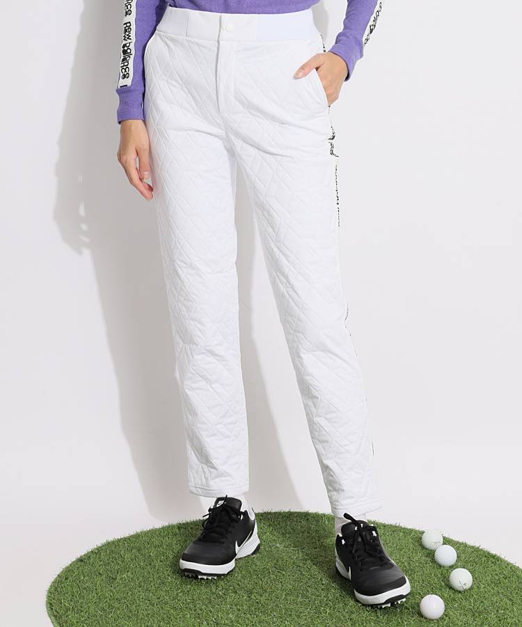 NB 【1/12までタイムセール】【防風保温】サイドロゴキルティングロングパンツ