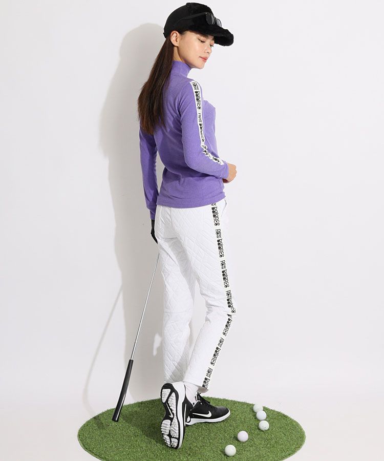 ニューバランス ゴルフパンツ キルティングパンツ レディース ホワイト Mサイズ ニューバランスゴルフ NB 【防風保温】サイドロゴキルティング