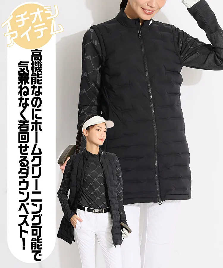 アディダスゴルフ AG 裏起毛キルティング切替9分丈パンツ レディース