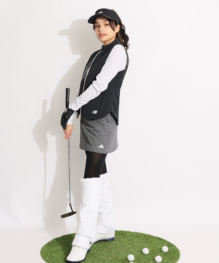 新品未使用‼️1~2日発送‼️ゴルフスカートホワイト裏起毛 セール】裏起毛 バイカラー ゴルフウェア ミニスカート（ゴルフ