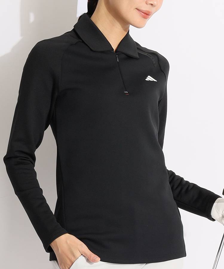 AG 【速乾保温】ハーフジップ長袖カットソー