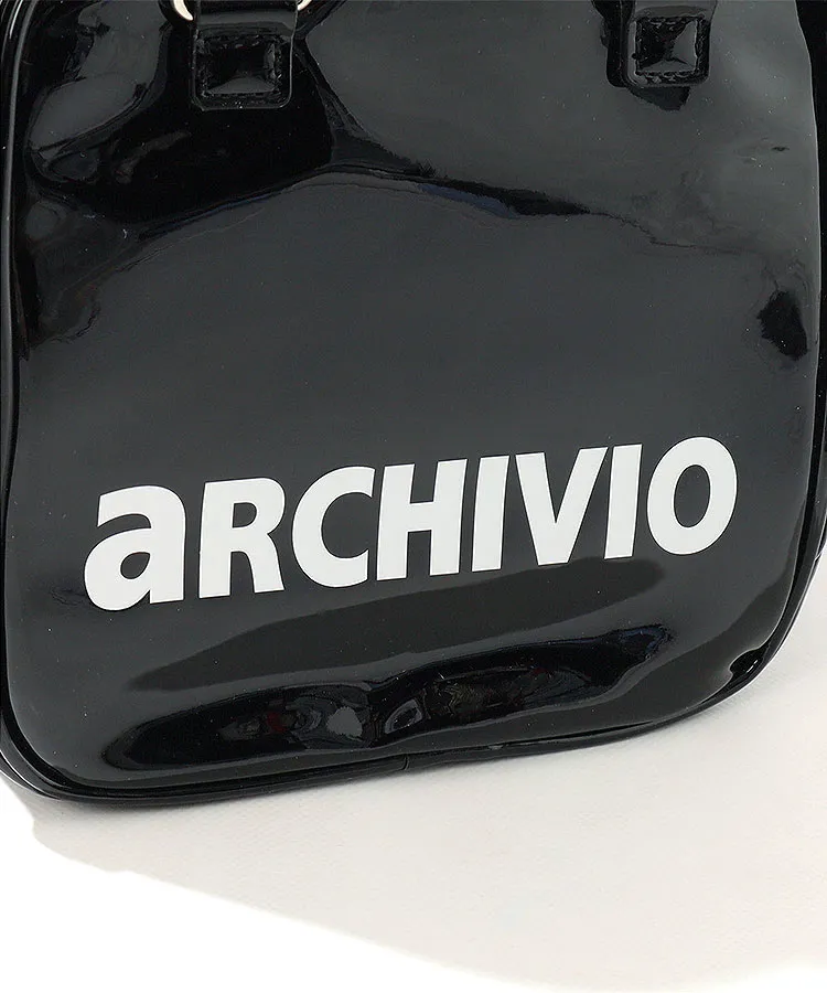 アルチビオ archivio ロゴプリント　ナイロンカートバッグ　ブルー　青 アルチビオ AR 配色ロゴカートバッグ レディースゴルフウェア