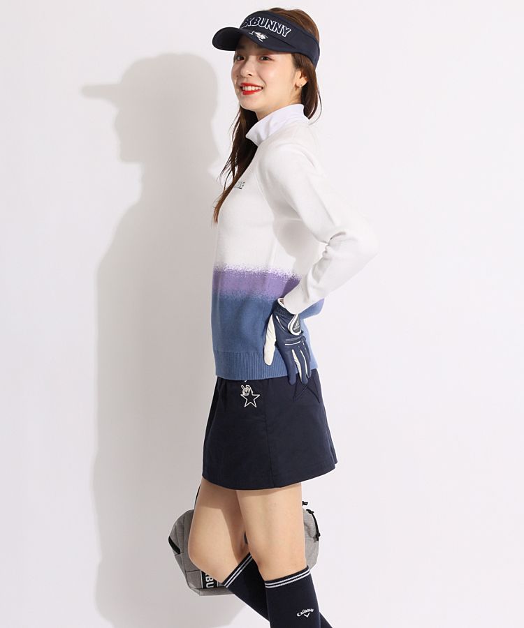 ジャックバニー　ドラえもん　パープル　ゴルフウェア　スカート　M　サイズ　1 ジャックバニー JB [ドラえもん]一体型ペチパンツ付きビッグスター