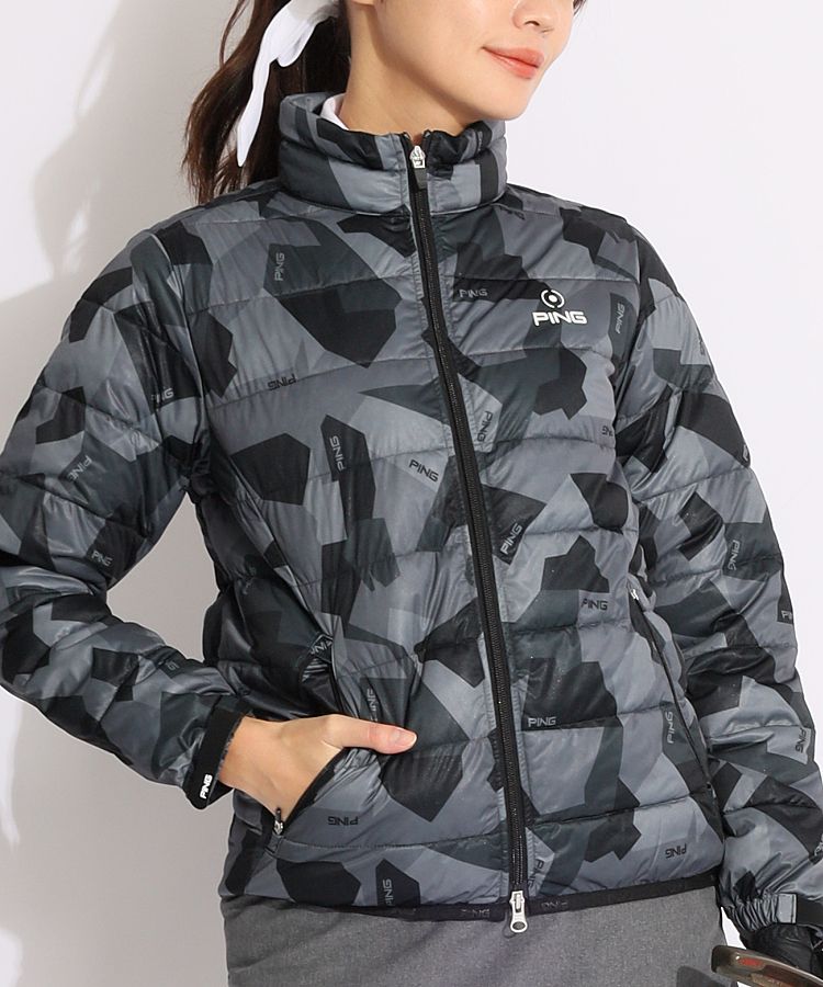 ピン PN 軽量撥水タフタ中綿ジャケット レディースゴルフウェア通販