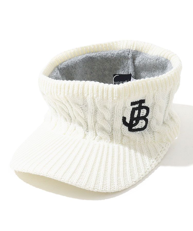 ジャックバニー JB サイドロゴ刺繍ニットサンバイザー レディース