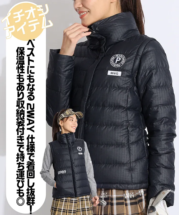 ♦新品正規品 PG/パーリーゲイツメンズ2wayダウンジャケット Lサイズ 00733d822724bcbe0cdcfa1af33f35