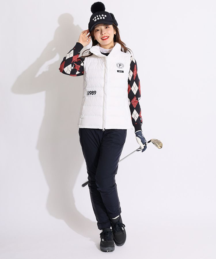 パーリーゲイツ PG 収納袋付きバックロゴ2WAYダウンジャケット