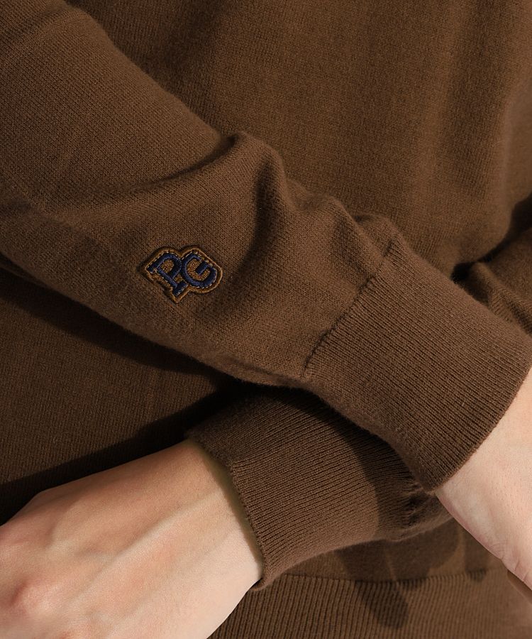 パーリーゲイツ PG 【SUSTAIN】カシミヤタッチロゴ切替タートルネック