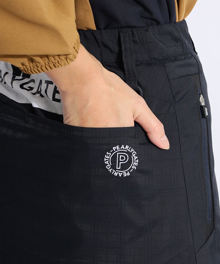 パーリーゲイツ PG 【透湿保温】チェック柄バックプリーツスカート