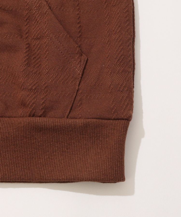 パーリーゲイツ PG ジャガードチェック柄コットンジップパーカー