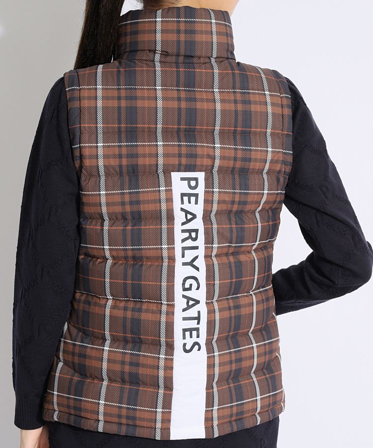 パーリーゲイツ PG 【軽量保温】収納袋付きチェック柄2WAYダウン