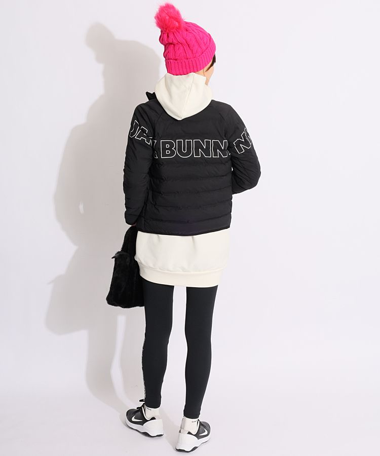 新品☆JACKBUNNY ナイロンタフタ 中綿ブルゾン　レディース サイズ1 黒 ジャックバニー JB ナイロンタフタ中綿ブルゾン レディースゴルフ