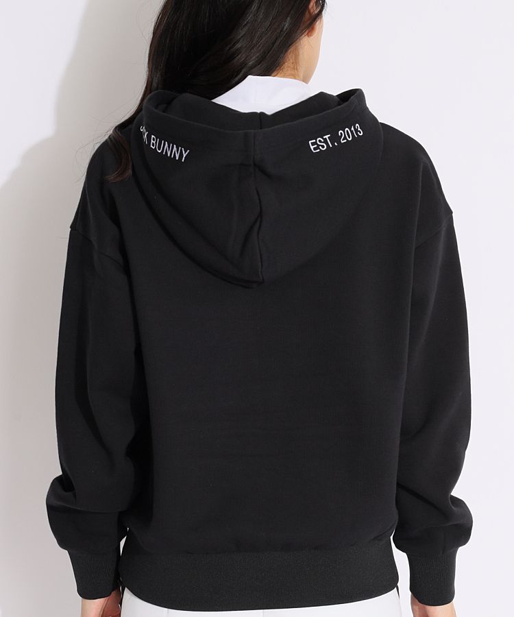 ジャックバニー JB 裏起毛モノトーンロゴ刺繍パーカー レディース