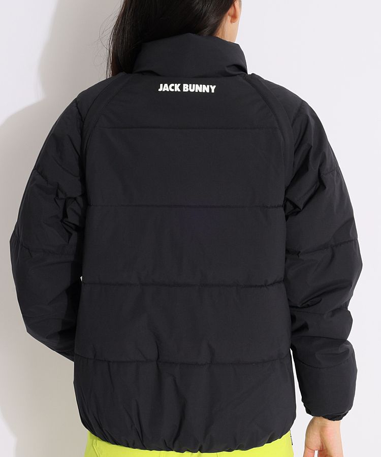 極美品　ジャックバニー　２WAY　ダウン　ジャケット　ベスト　ブルー ジャックバニー JB 2WAYロゴジップベストブルゾン レディースゴルフ