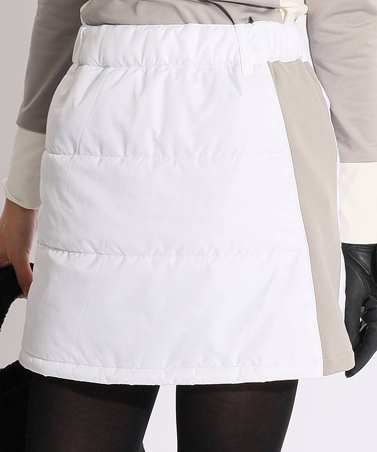 AS 【11/11までタイムセール】【保温】サイド切替ステッチ中綿スカート