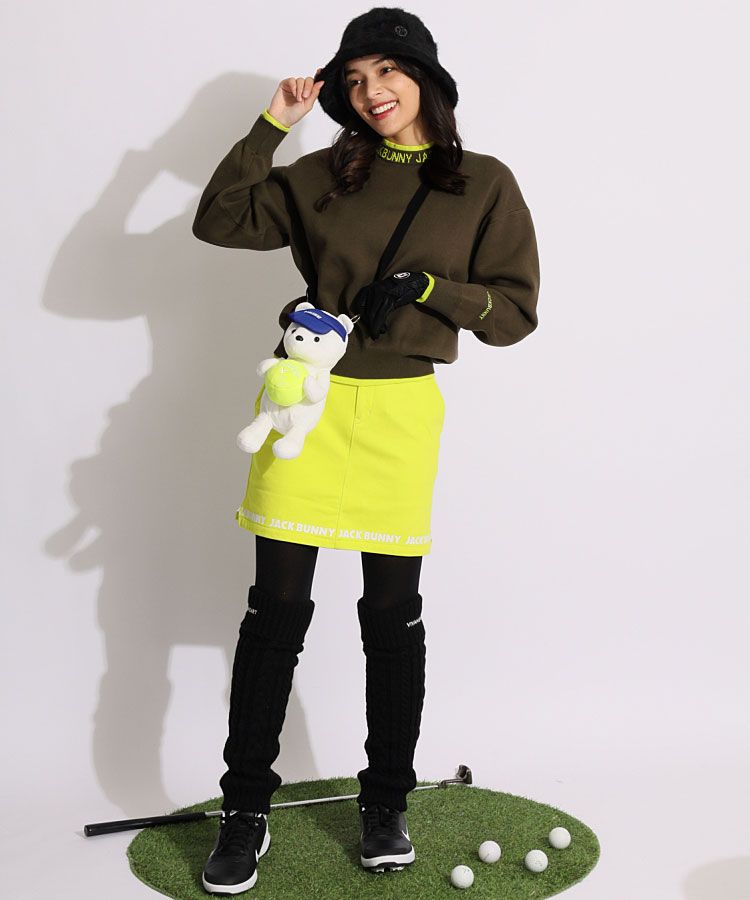 ジャックバニー JB 4WAYストレッチ一体型ペチパンツ裏起毛裾ロゴ