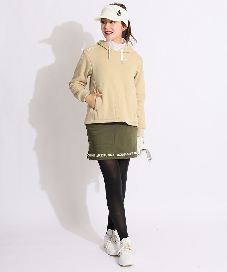 ジャックバニー　セットアップ　スカート ジャックバニー JB 4WAYストレッチ一体型ペチパンツ裏起毛裾ロゴ