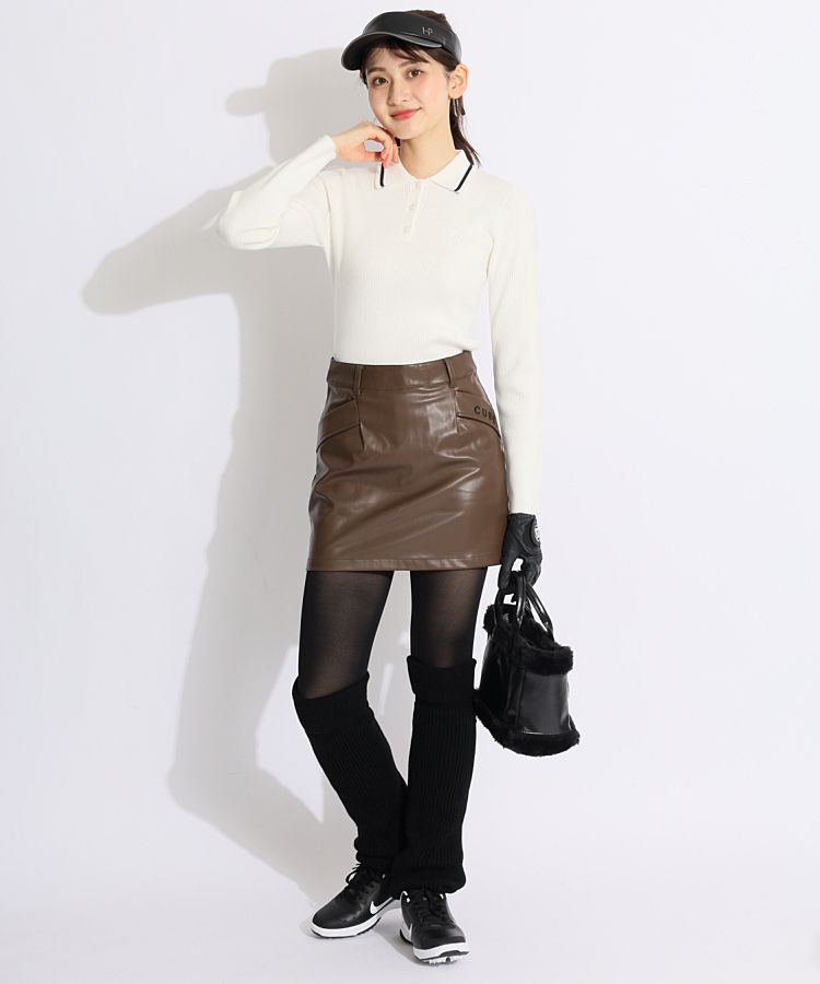 クアルトユナイテッド CU 【ストレッチ】立体ポケットサイドロゴレザー