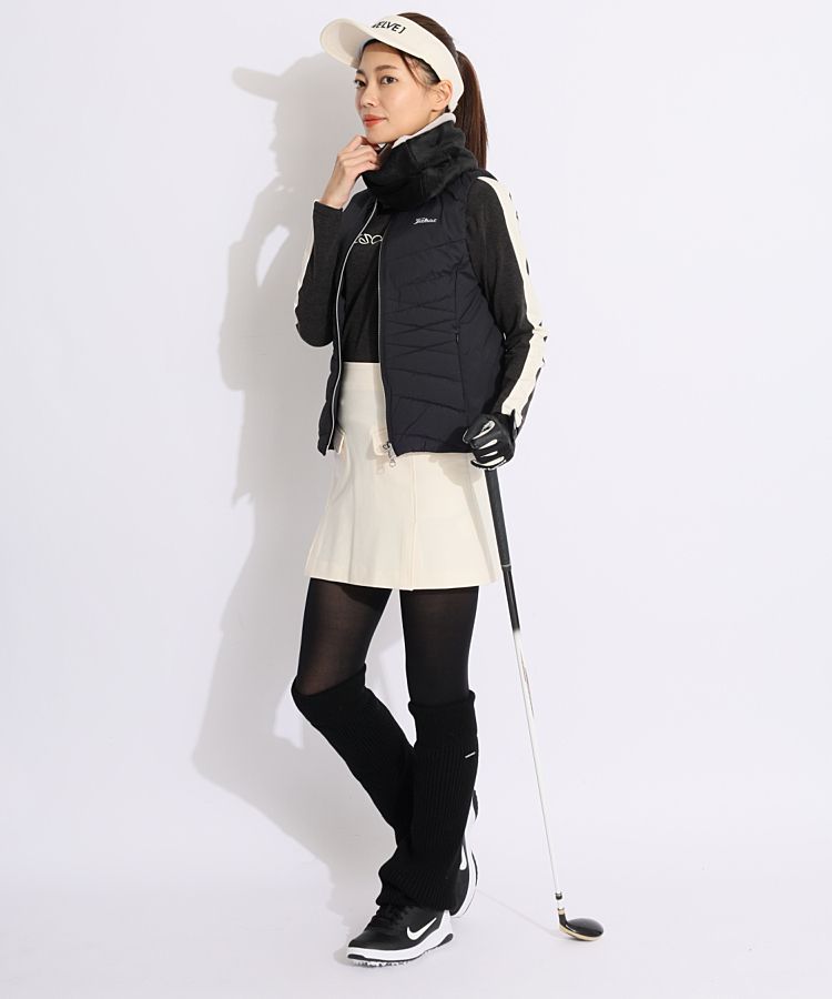 タイトリスト ゴルフウェア レディース ダウンベスト ゴルフベスト人気 タイトリストアウトレット TL 撥水防風クルーネック中綿ベスト