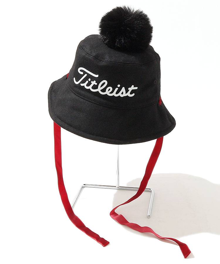 TL 【吸湿抗菌】ポンポン付きバケットハット