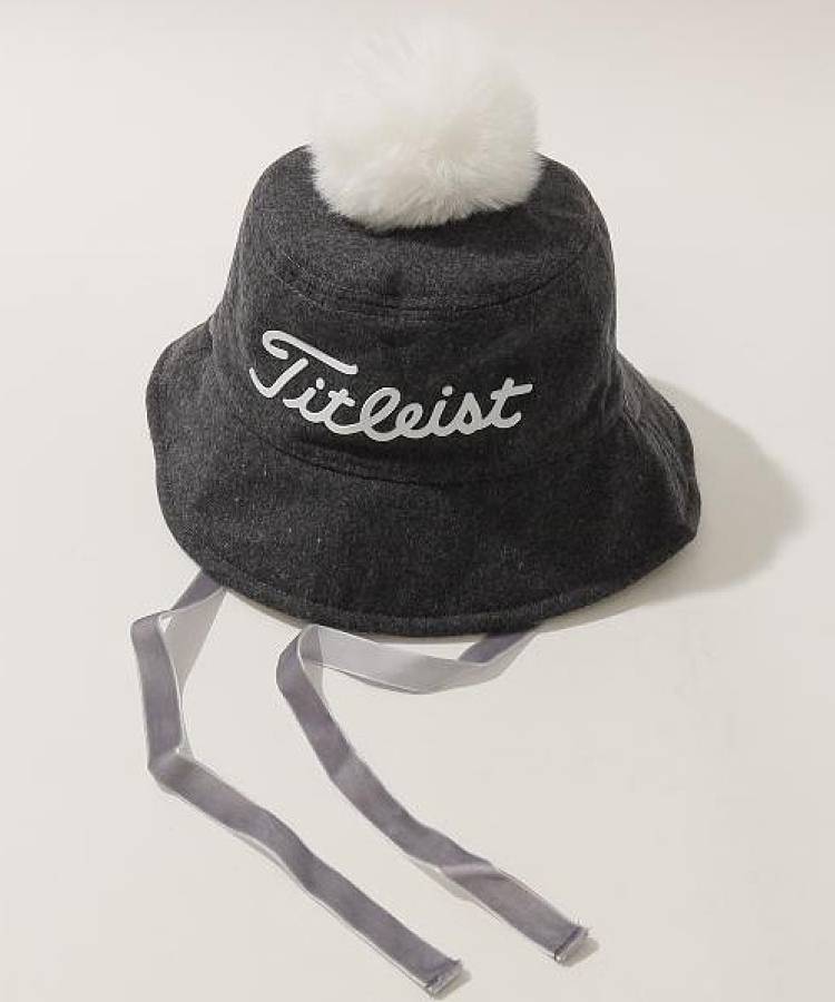 TL 【吸湿抗菌】ポンポン付きバケットハット