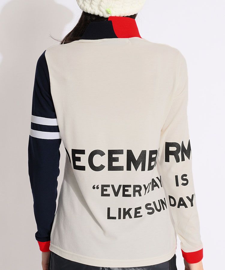 ディッセンバーメイ DM 【保温】アシメカラー変形ネックマイクロ