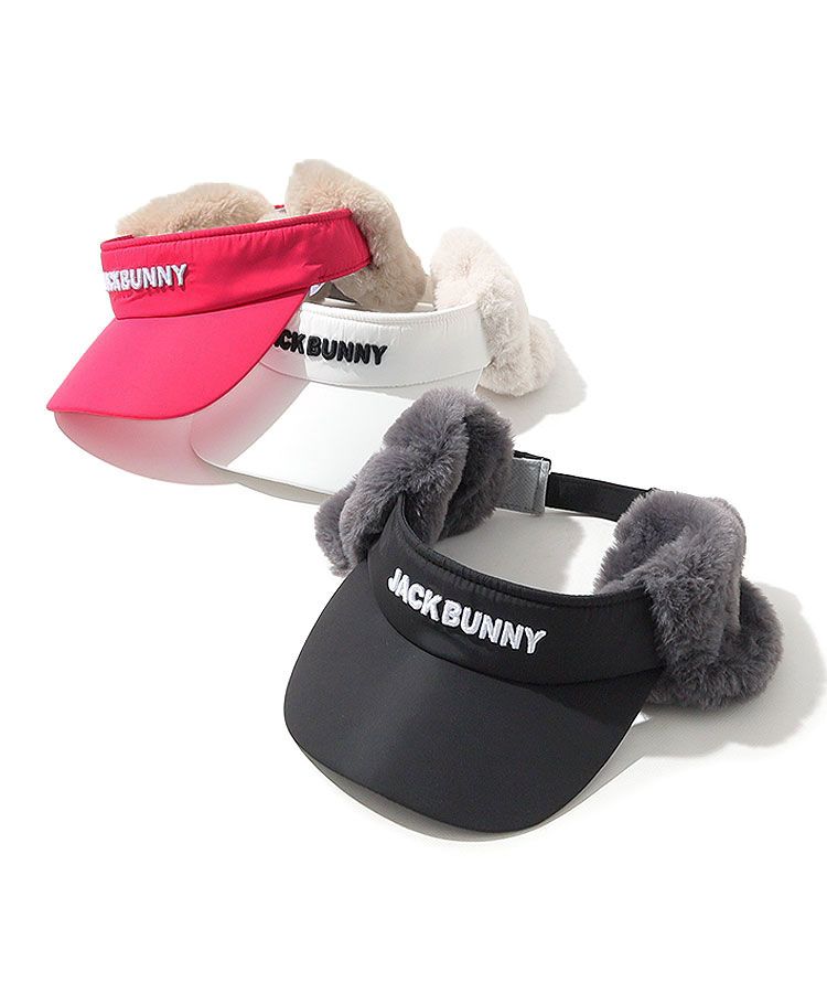 ジャックバニー JB フロントロゴファー耳当て付きサンバイザー