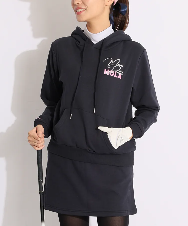 新品　Mサイズ　裏起毛シャツスカートセットアップ　モナデルソル　ゴルフ　Mサイズ モナデルソル MD 裏起毛スウェットセットアップ レディースゴルフ