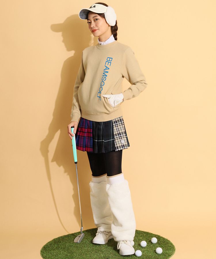 パーリーゲイツ PG マルチチェック柄プリーツスカート