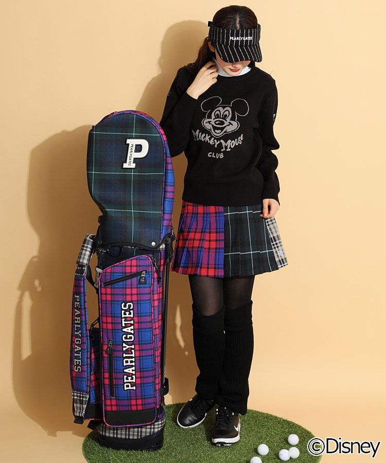 パーリーゲイツ PG マルチチェック柄プリーツスカート
