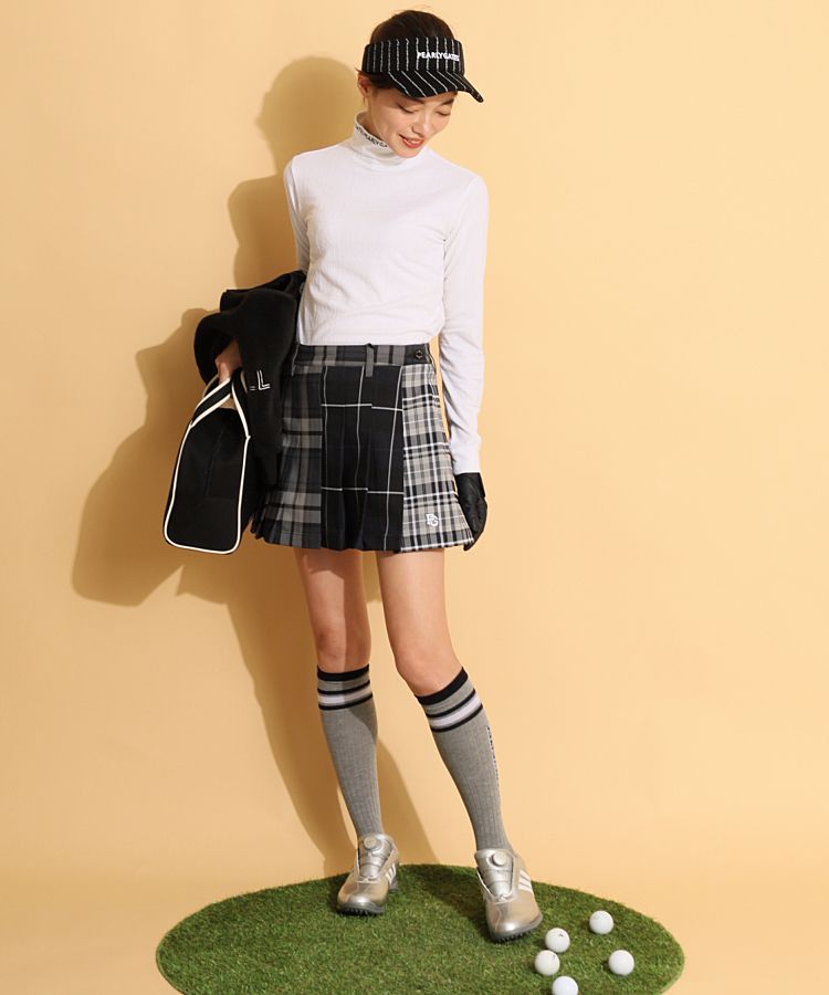 PEARLY GATES チェック柄ミニスカート サイズ0 パーリーゲイツ PG マルチチェック柄プリーツスカート