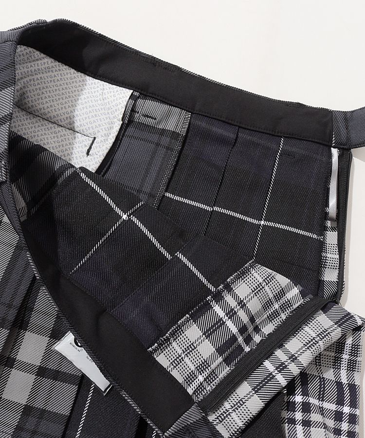 パーリーゲイツ PG マルチチェック柄プリーツスカート レディース