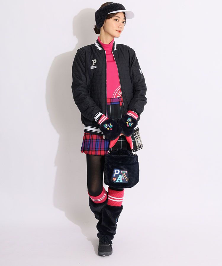 パーリーゲイツ PG マルチチェック柄プリーツスカート レディース