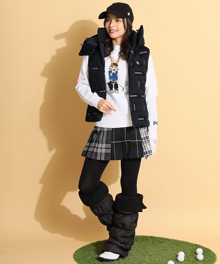 パーリーゲイツ　チェック　スカート　プリーツ　00/XSサイズ パーリーゲイツ PG マルチチェック柄プリーツスカート