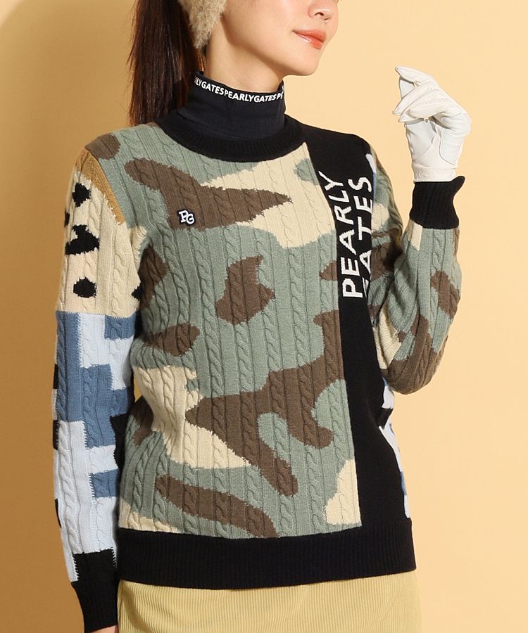 パーリーゲイツ ブルゾン カモフラ風柄 単品のみ 0サイズ レディース 1ed0095d434bd1fe2f7dcd30846e74