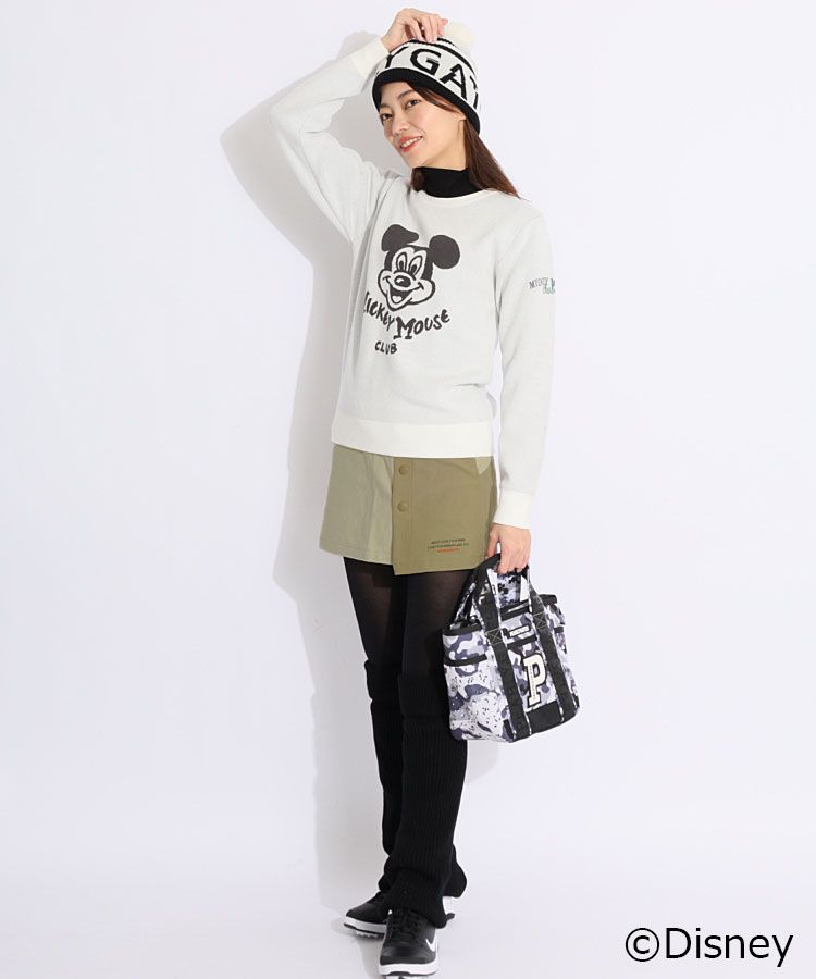 ディッセンバーメイ DM 一体型ペチパンツ付フロントボタン配色スカート