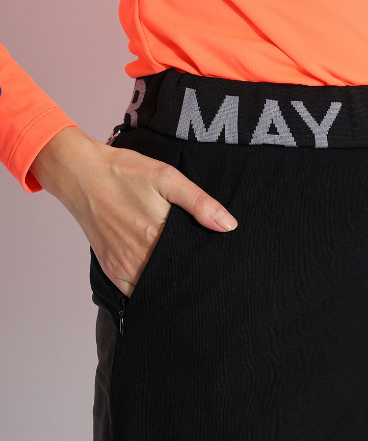 ディッセンバーメイ DM 一体型ペチパンツ付フロントボタン配色スカート