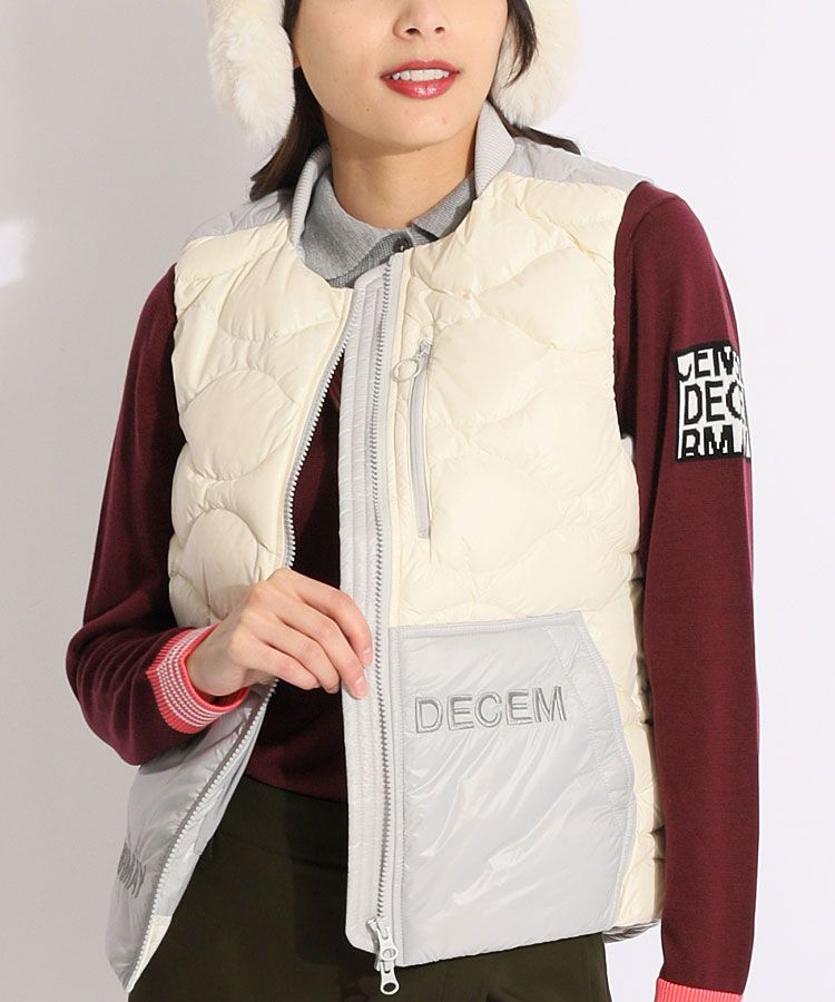 ディセンバーメイ☆ミドル丈ダウンベスト☆Ｍサイズ ディッセンバーメイ DM バックポケット付きダウンベスト レディース