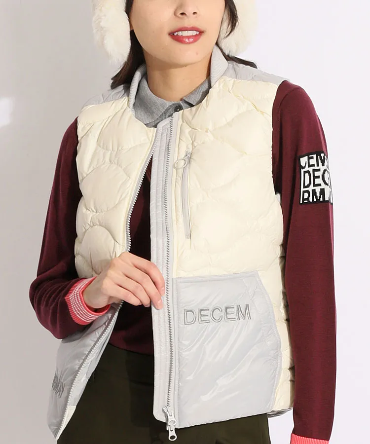 ディッセンバーメイ DM レイヤード風配色ニット レディースゴルフ